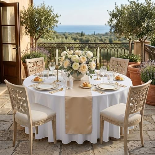 Restaurantware-Table Tek 12 x 108 Inch Table Runners, 10 Satin Long