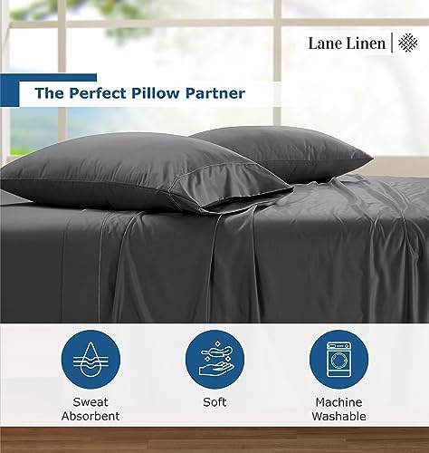 LANE LINEN 100% Egyptian Cotton King Size Sheets Set - 4 Pieces