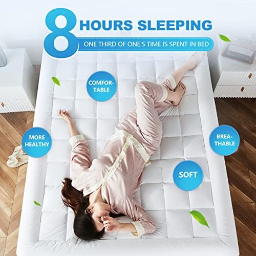 Queen Mattress Pad Cover Cooling Mattress Topper Pillow Top with Down