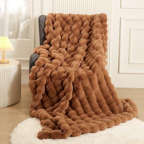 Super Comfort Oversized Warm Thick Bubble Luxury Plush Rabbit Faux Fur