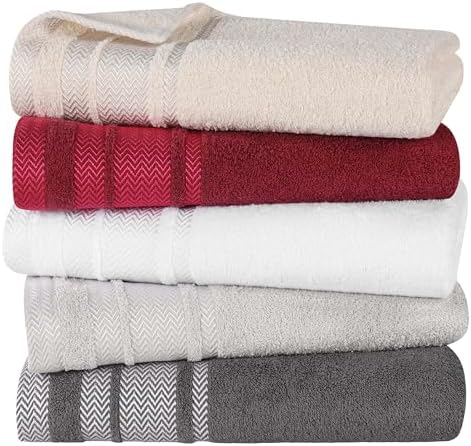 SUPERIOR Cotton 9 Piece Towel Set, Plush Soft Absorbent Towel