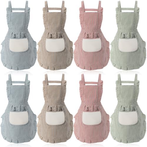 Cooking Aprons for Women with Pockets Adjustable Soft Kitchen Apron