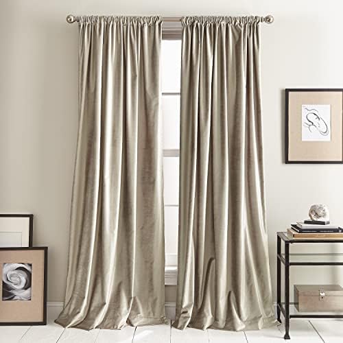 DKNY Modern Knotted Velvet Window Curtains for Living Room/Bedroom