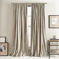 DKNY Modern Knotted Velvet Window Curtains for Living Room/Bedroom