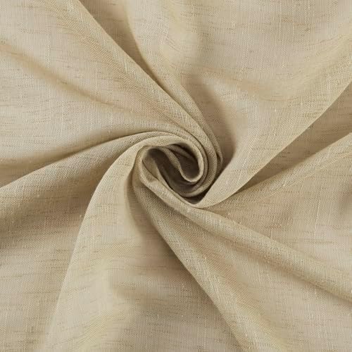 Archaeo Slub Textured Linen Blend Grommet Top Curtain, 52" W x 63" L