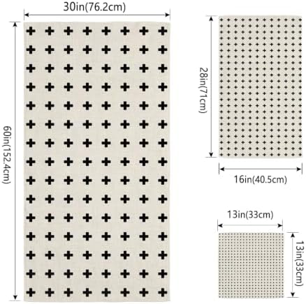 Bath Towels Set of 3 Beige Small Crosses Icons Bath Towel Hand Towel