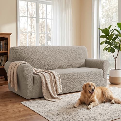 Stretch Couch Covers for Sofa, Fits Sofas 73"-85", Off-White