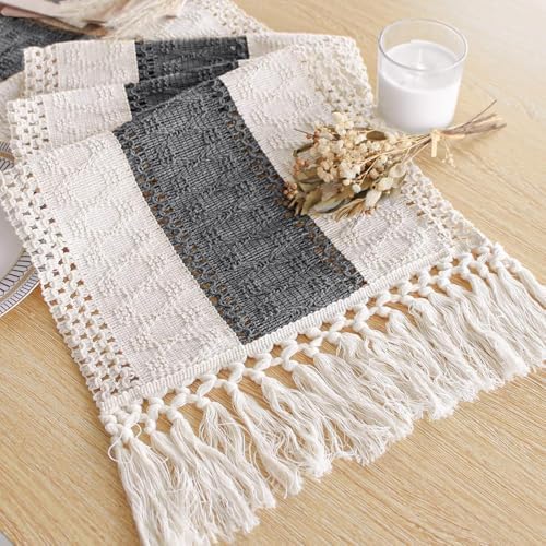Boho Table Runner for Thanksgiving Fall Christmas Home Decor with