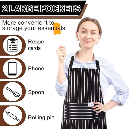 Janmercy 24 Pcs Aprons for Women Men