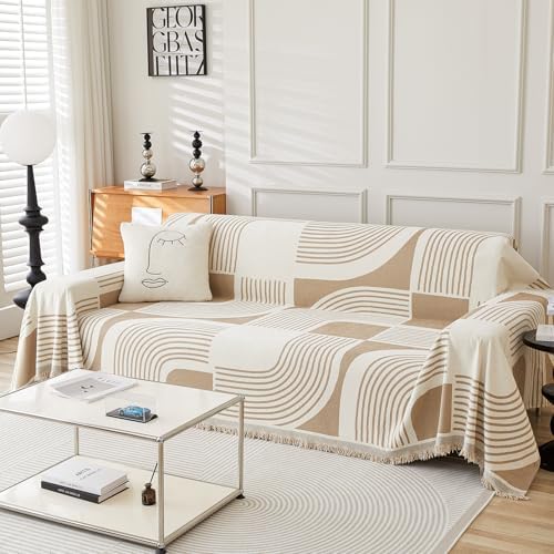 WEYOND Boho Couch Cover, Chenille Sofa Covers Washable, 71" x 102"