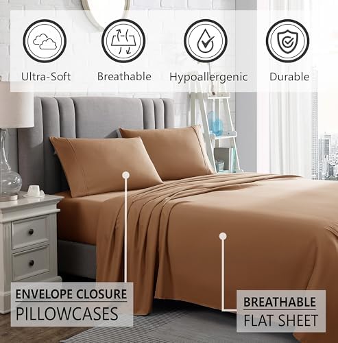 American Home Collection Queen Sheet Set - Ultra-Soft Microfiber