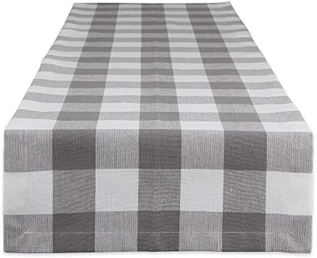DII Buffalo Check Collection, Classic Farmhouse Table Runner, 14x72