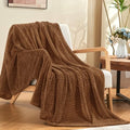 inhand Fleece Twin Blanket for Bed Chocolate Brown Throw Blanket for