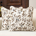 FANAMI Beige Floral Throw Pillow Covers 20x20 Inch Set of 2 Vintage