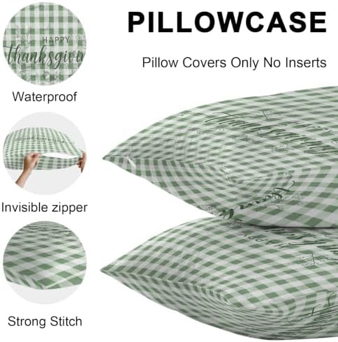 Happy Thanksgiving Outdoor Pillow Covers Waterproof, All Weather