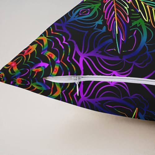 Feelyou Marijuana Weed Leaf Throw Pillow Covers for Couch Sofa Bed,Set
