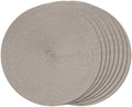 FunWheat Round Braided Placemats Set of 8 Table Mats for Dining Tables