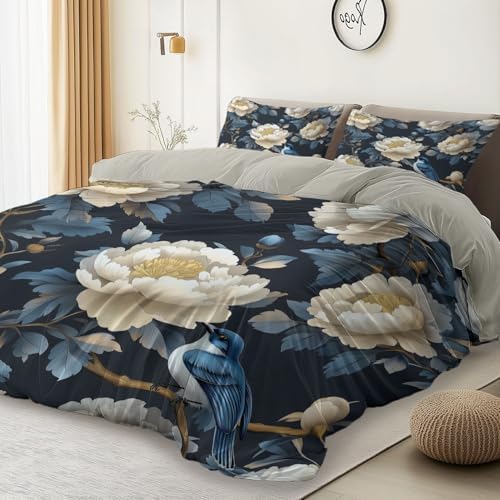 Duvet Cover King Size 104"x90" Brushed Microfiber Breathable Soft