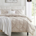 Nestl Twin Duvet Cover Set Linen - Soft Double Brushed Duvet Set with