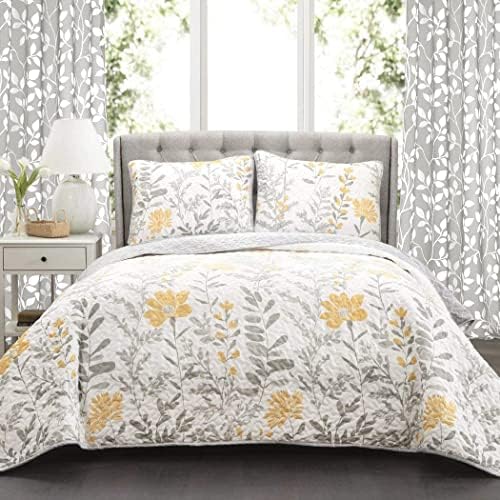 XTMYI Gray and White Sheer Curtains, Light Grey Leaf Pattern Window