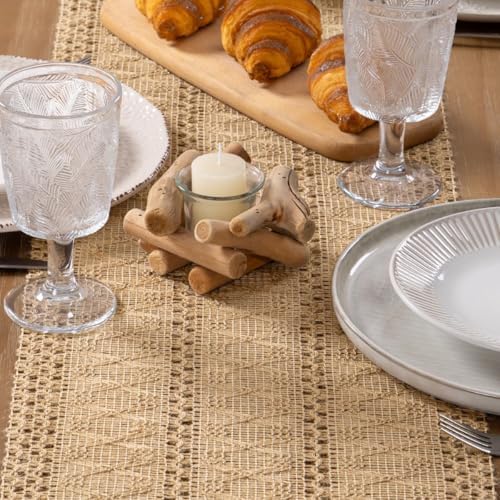 MLMW Boho Table Runner 36 inches Small Coffee Table Runner Rustic