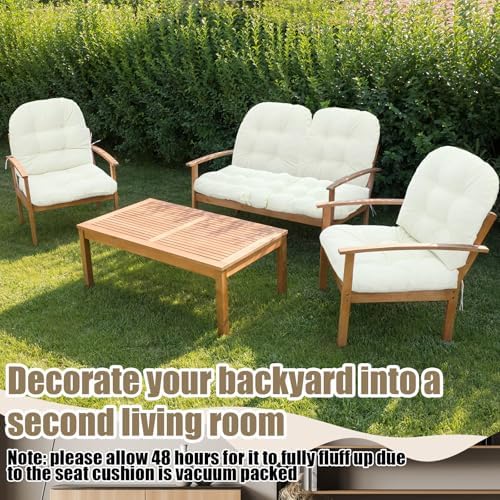 Youyole 7 Pcs Wicker Chair Cushions Set, 44 x 19'' Outdoor Waterproof