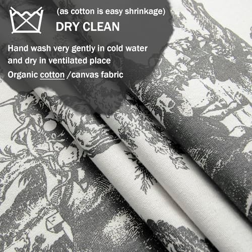 XTMYI Table Runners 90 + Inches Long Farmhouse Decor, Black and Cream