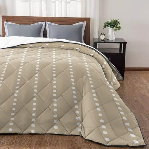 Stone Ticking Quilt California King Luxury Quilted Comforter