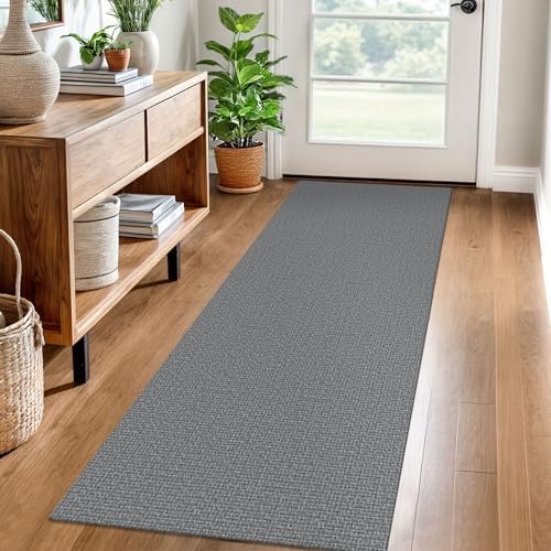 EARTHALL Washable Runner Rug, Non Slip Hallway Runner, 2x6 Ft, Dark