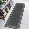 Lahome Modern Bordered Rug Runners for Hallways Non Slip, Ultra-Thin