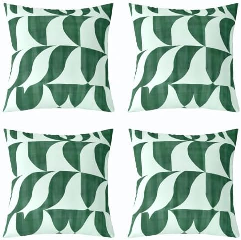jejeloiu Olive Green Swirl Throw Pillow Covers Set of 2 20 x 20 Inch