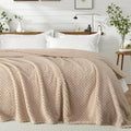 Exclusivo Mezcla Soft Fleece King Size Blanket for Bed, Camel
