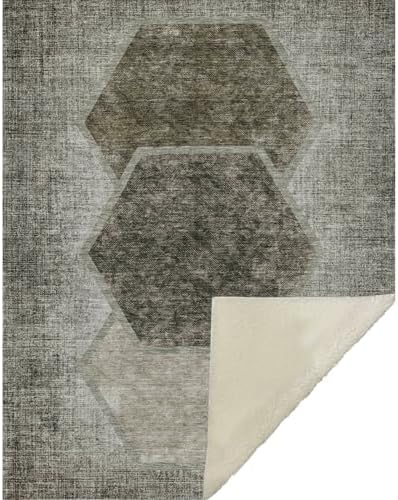 Addison Rugs ASB679 Taupe 50" x 70" Oversized Sherpa Throw Blanket