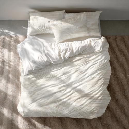 Shrahala Soft Texture Irregular Strokes 100% Cotton Duvet Cover Set