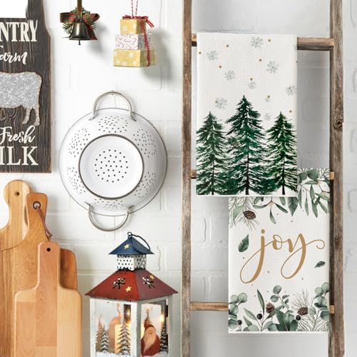 Artoid Mode Green Ornament Christmas Kitchen Towels Set of 4 18x26