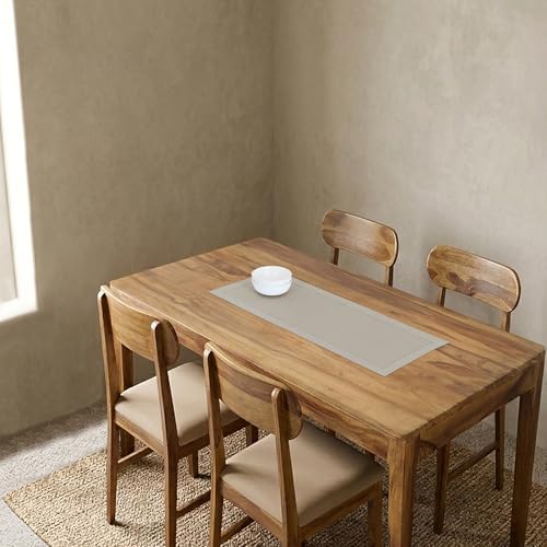 Solino Home 100% Pure Linen Dining Table Runner Natural Woven