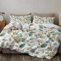 Natural and fresh floral 3D Duvet Cover Set Reversible Microfiber