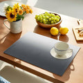 Abstract Ombre Grey Placemats Set of 6 Washable Table Mats for