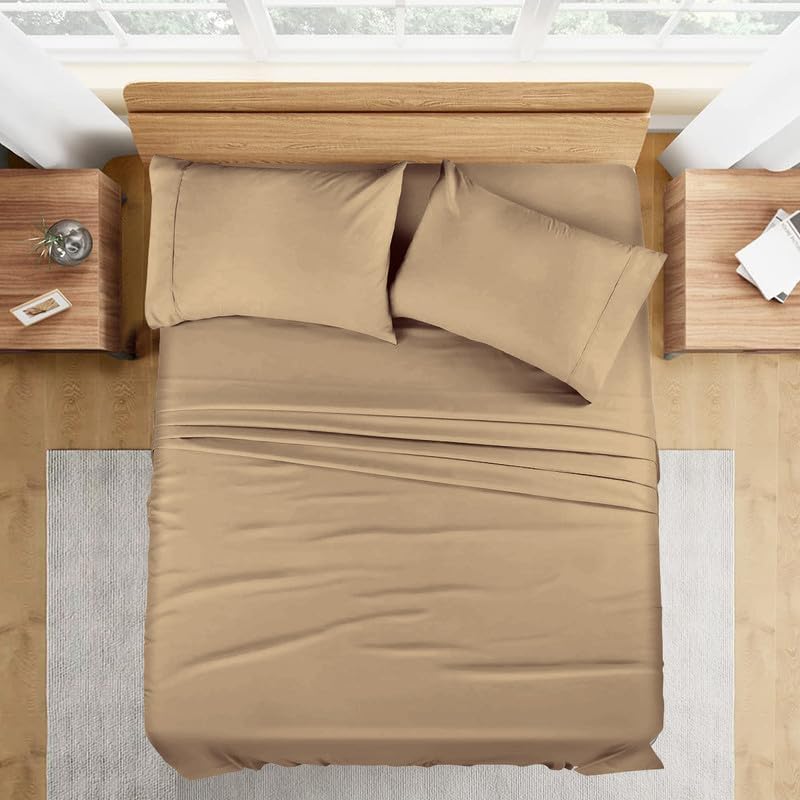 Luxury 1000 Thread Count Full (54"x 75") - Taupe Solid Sheet Set
