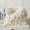 COOVA Kids Twin Blanket 60x80 Inch - Cartoon Fleece Throw, Toys for 2