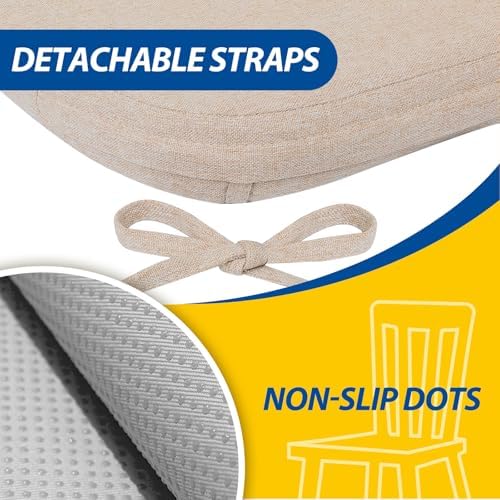 AAAAAcessories Chair Cushions for Dining Chairs, 17 x 16 x 2 in, Set