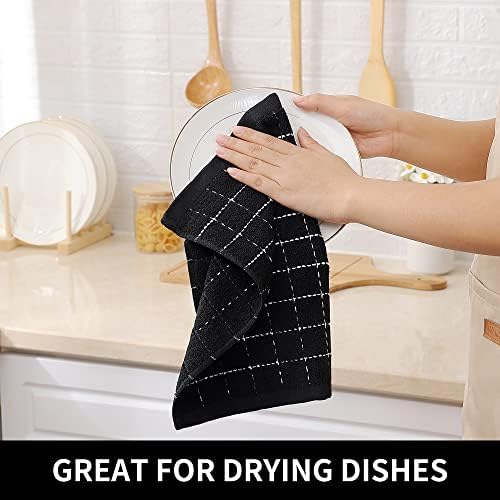 Homaxy Kitchen Towels and Dishcloths Set, 12 x 12 and 13 x 28 Inches