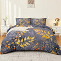Soft Duvet Cover King Size 104" x 90" - Watercolor Plants Leaves