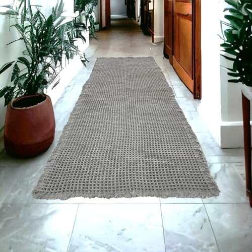 Waffle Bath Mat Non Slip, Super Absorbent Quick Dry Bath Rug, Soft