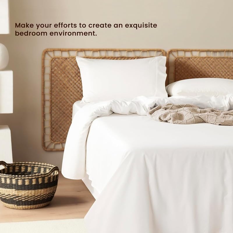 600 Series Giza Cotton Sheets King Size 4 Pc Sheet Sets, Sateen Weave