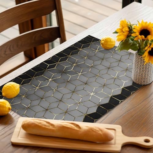 Placemats Set of 8, Gray Mottled Gradient Geometric Washable Table