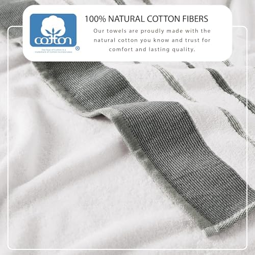 Great Bay Home Decorative Hand Towel Set - Cotton 4 Pack 26x16 Hand