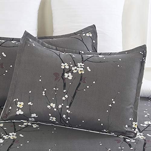Soft Brushed Microfiber Duvet Cover Set with Zipper Closure and Corner