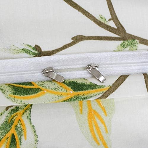 FADFAY White Floral Duvet Cover Set 100% Cotton Farmhouse Bedding with