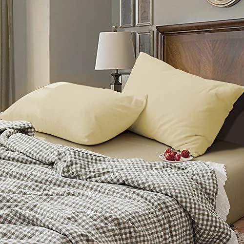 BEDSUM King Microfiber Pillowcases, Lasting Softness, 2-Pack, 20x40